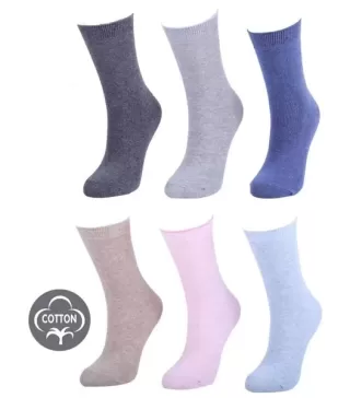 Toptan Cotton Düz Renk Kadın Çorap