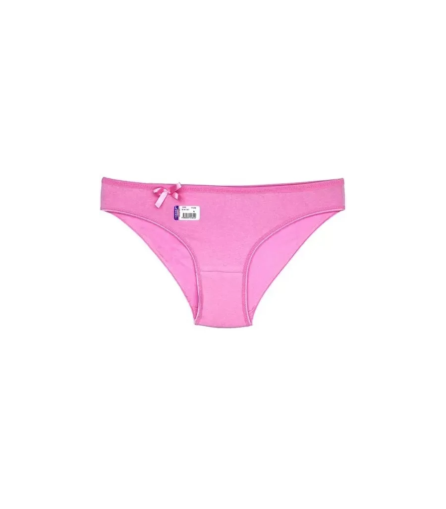 Toptan Sedef Yıldız Likralı Düz Renk Bikini Pembe