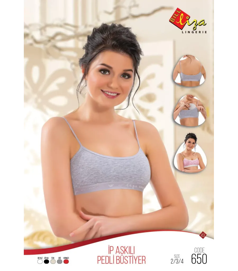 Toptan Liza 650 Pedli Bayan ip Askılı Bustiyer