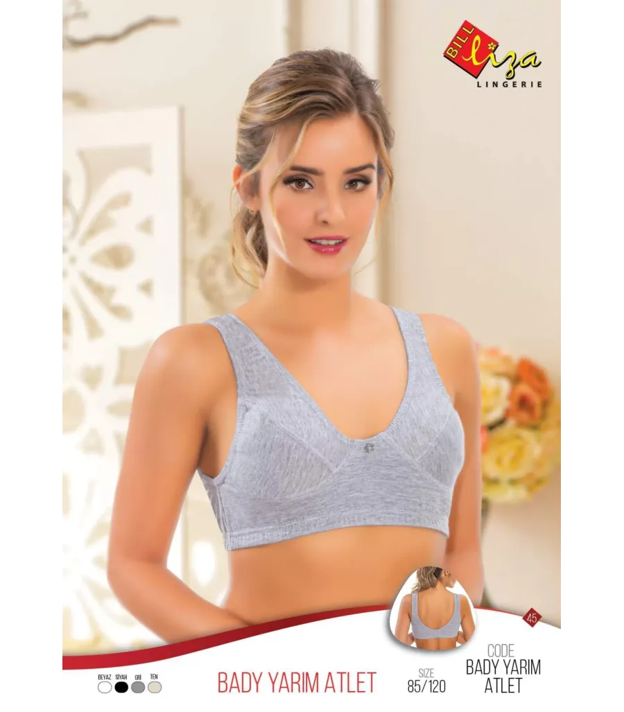 Toptan Liza Bady Yarım Atlet Bustiyer