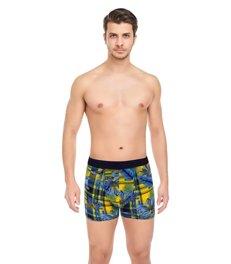 Toptan Harry Jons Yaprak Desenli Tüp Bel Erkek Boxer Kutulu