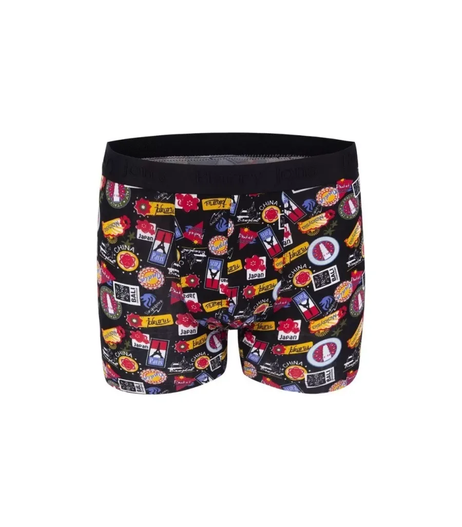 Toptan Harry Jons Ülke Rozeti Desenli Tüp Bel Erkek Boxer Kutulu
