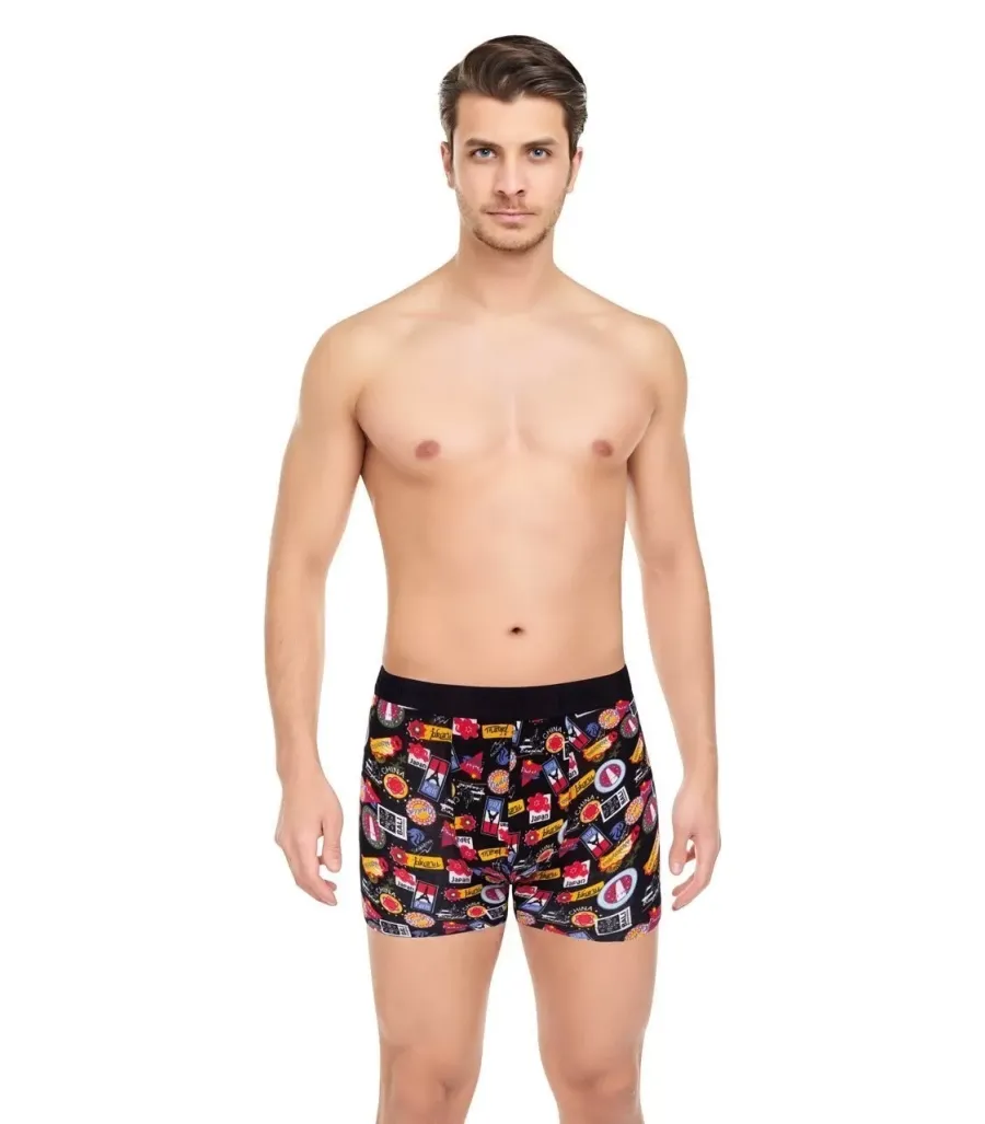 Toptan Harry Jons Ülke Rozeti Desenli Tüp Bel Erkek Boxer Kutulu