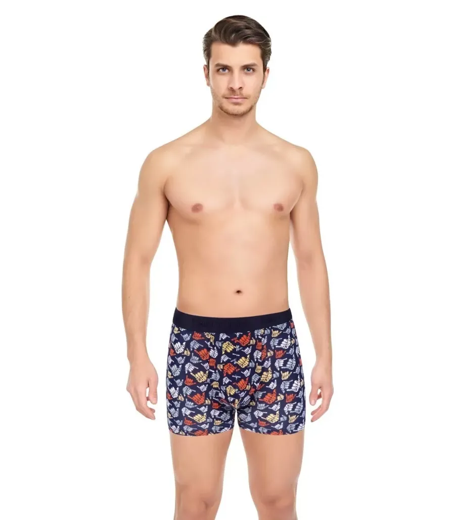 Toptan Harry Jons Desenli Tüp Bel Erkek Boxer Kutulu