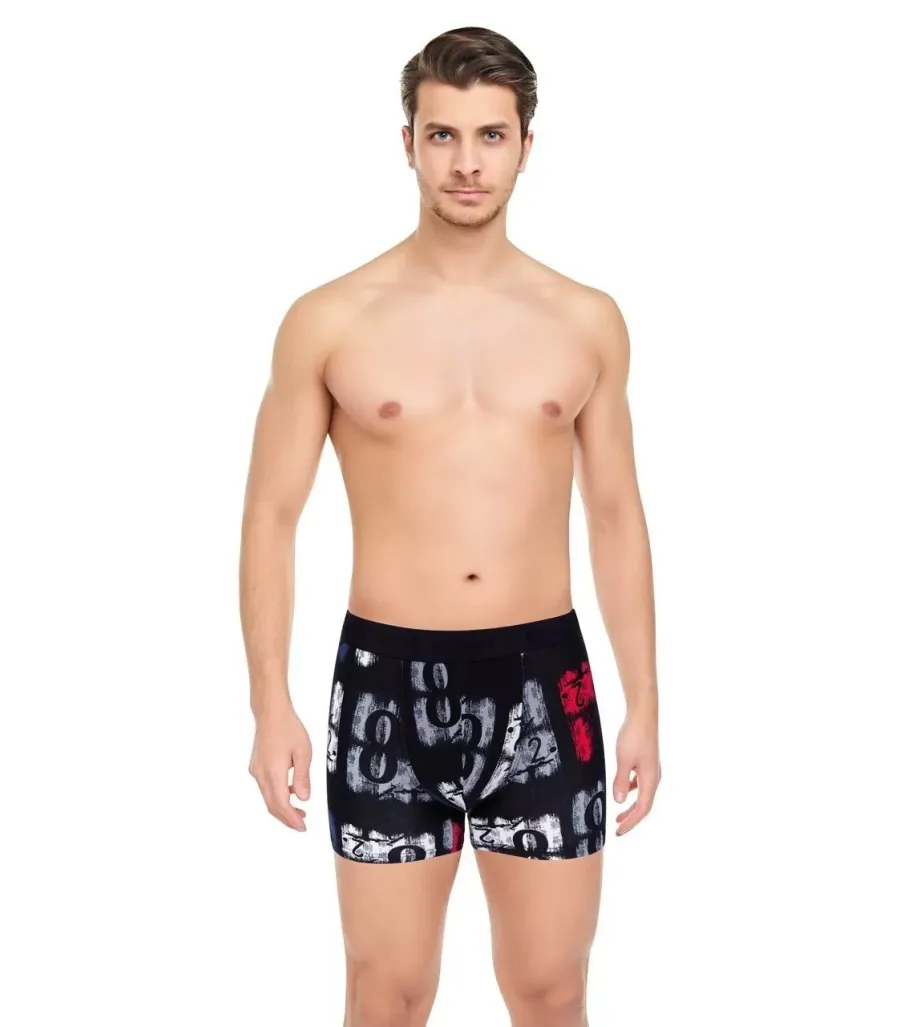 Toptan Harry Jons Sörf Desenli Tüp Bel Erkek Boxer Kutulu