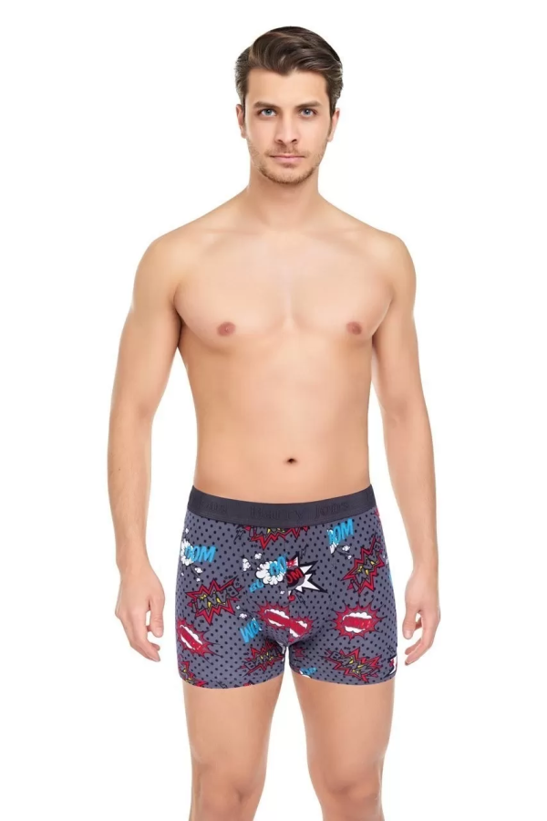 Toptan Harry Jons Patlama Desenli Tüp Bel Erkek Boxer Kutulu