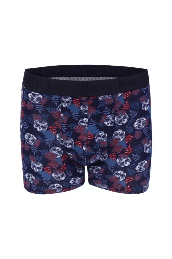 Toptan Harry Jons Kuru Kafa Desenli Tüp Bel Erkek Boxer Kutulu