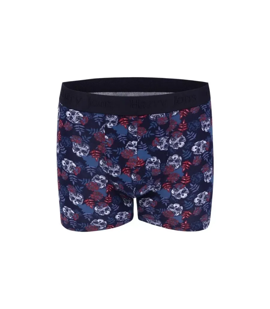 Toptan Harry Jons Kuru Kafa Desenli Tüp Bel Erkek Boxer Kutulu