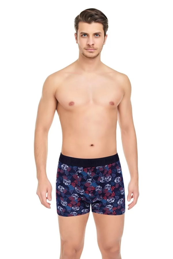 Toptan Harry Jons Kuru Kafa Desenli Tüp Bel Erkek Boxer Kutulu
