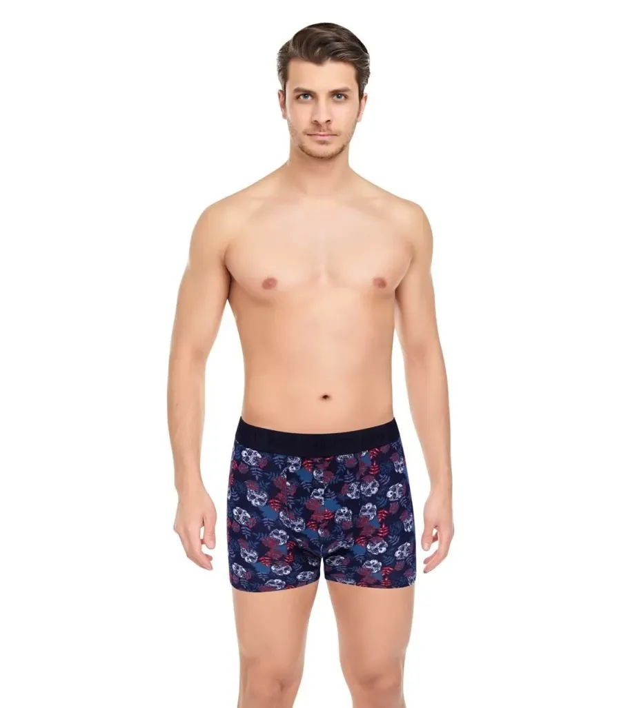 Toptan Harry Jons Kuru Kafa Desenli Tüp Bel Erkek Boxer Kutulu