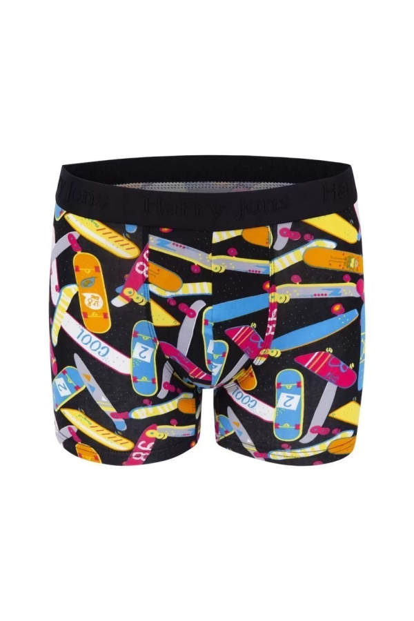 Toptan Harry Jons Kaykay Desenli Tüp Bel Erkek Boxer Kutulu