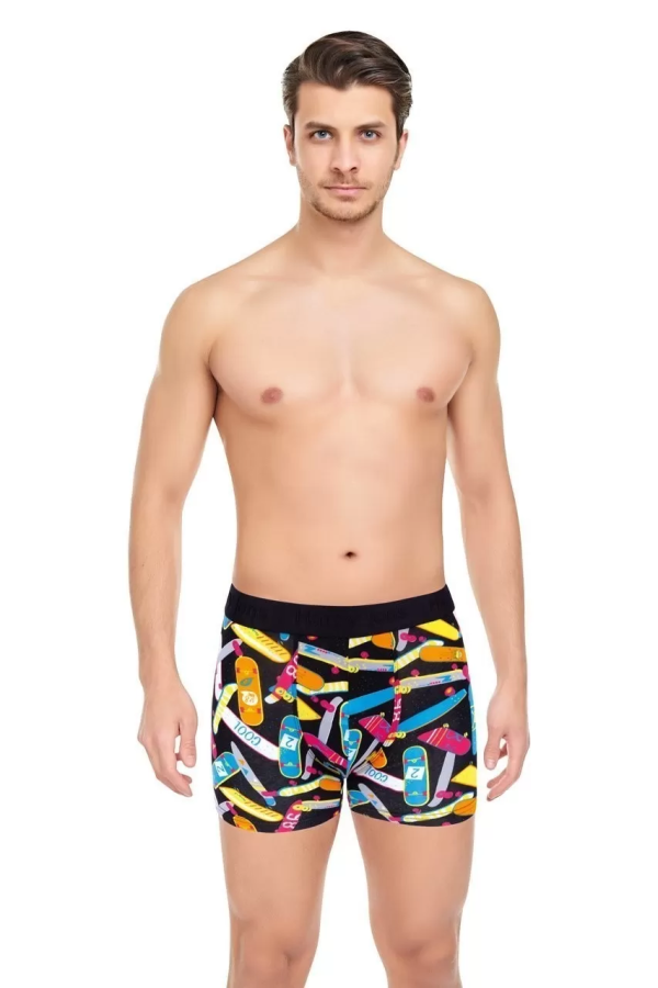 Toptan Harry Jons Kaykay Desenli Tüp Bel Erkek Boxer Kutulu