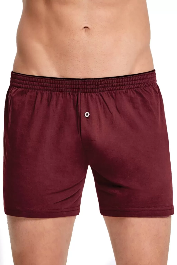 Toptan Güryıldız Havlu Bel Düz Penye Boxer Bordo