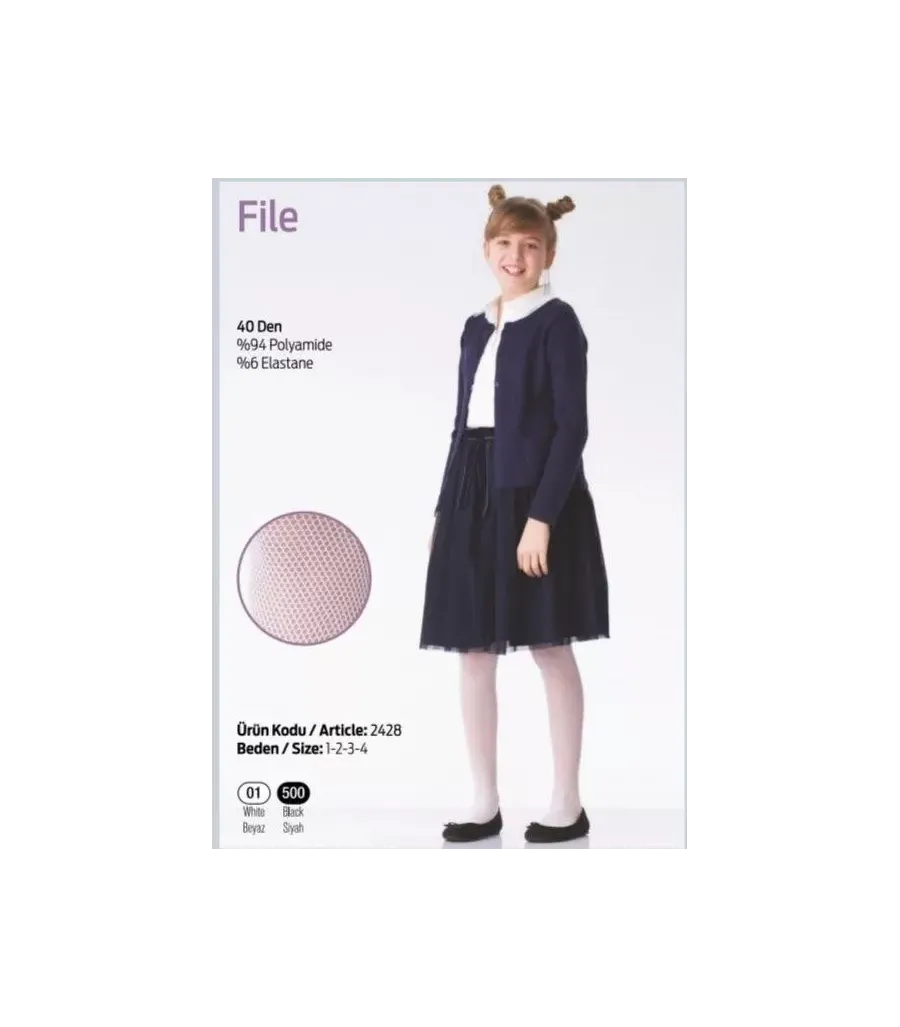 Toptan İtaliana File Çocuk Külotlu Çorap