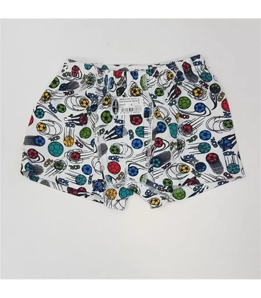 Toptan Çocuk Lüx Desenli Boxer Şhort Güryıldız