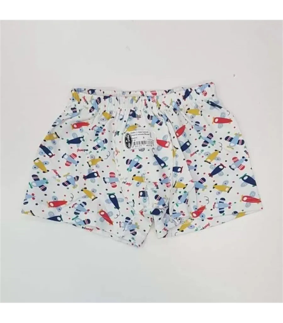 Toptan Çocuk Lüx Desenli Boxer Şhort Güryıldız
