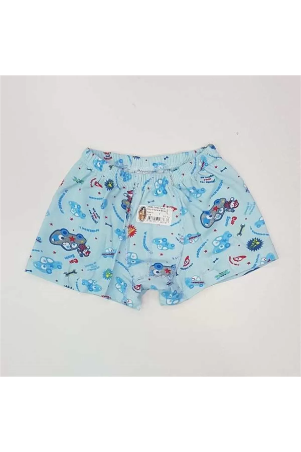 Toptan Çocuk Lüx Desenli Boxer Şhort Güryıldız