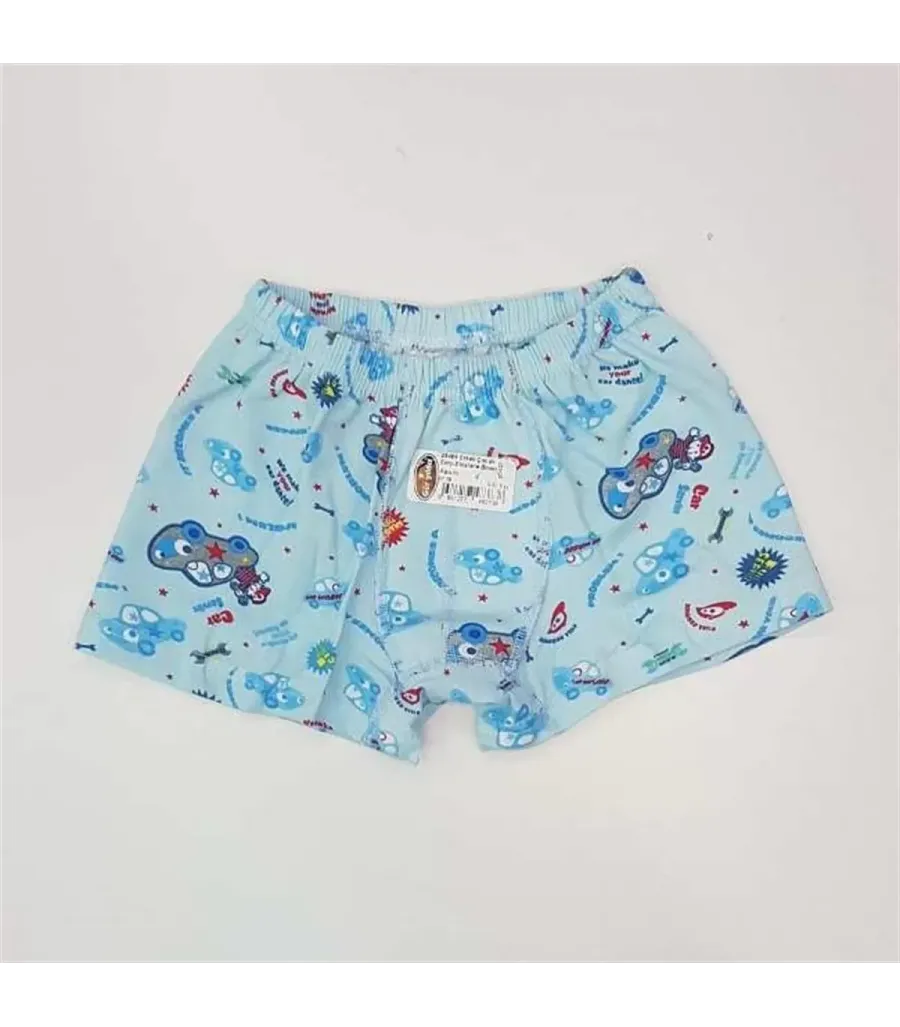 Toptan Çocuk Lüx Desenli Boxer Şhort Güryıldız
