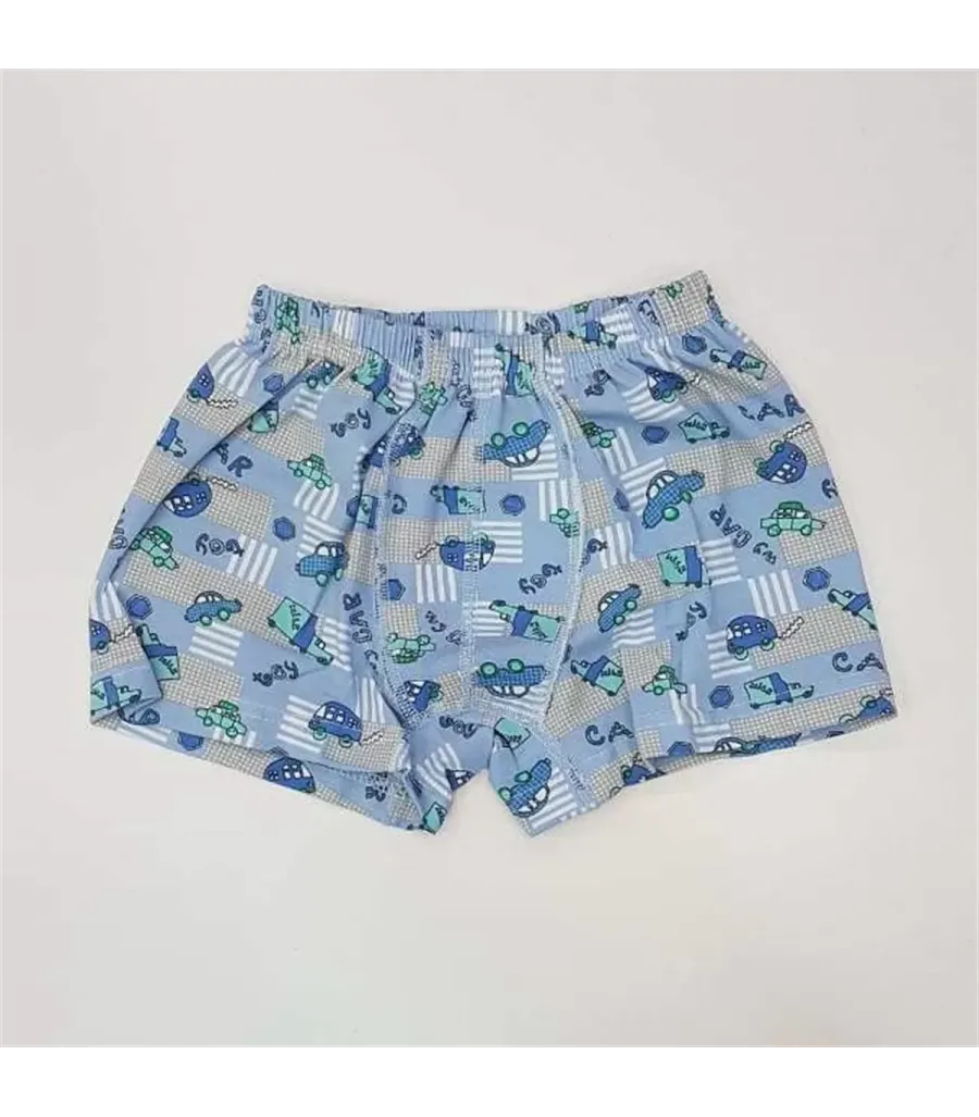 Toptan Çocuk Lüx Desenli Boxer Şhort Güryıldız