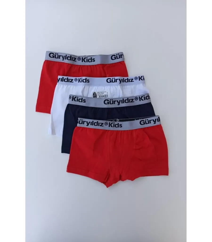 Toptan Güryıldız Erkek Çocuk Penye Likralı Boxer