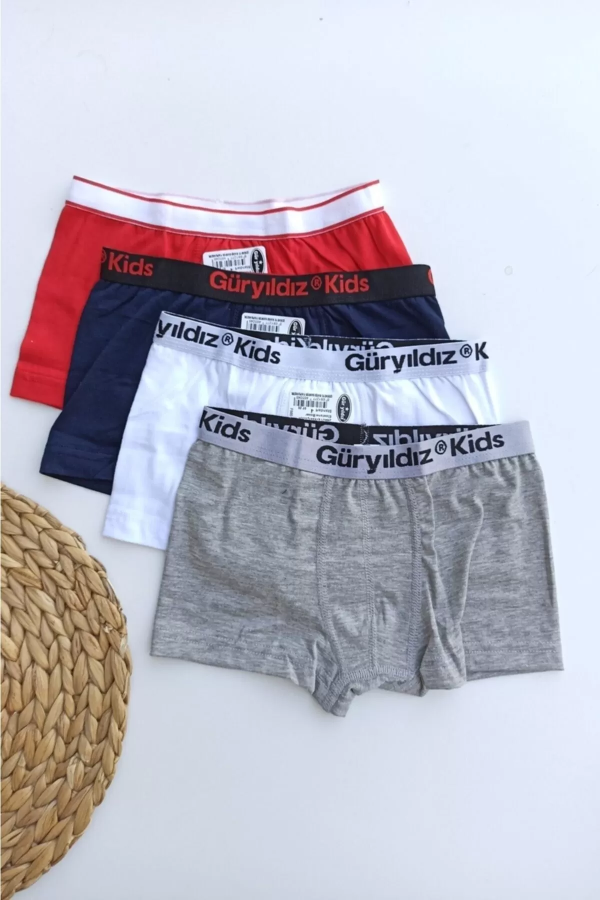 Toptan Güryıldız Erkek Çocuk Penye Likralı Boxer