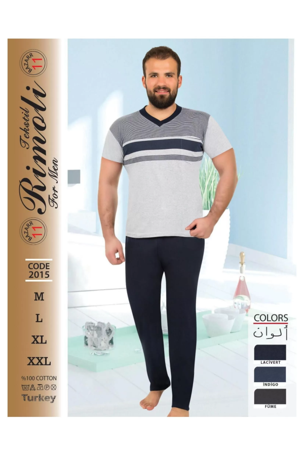 Toptan Yarım Kol Erkek Pijama Takımı SD210