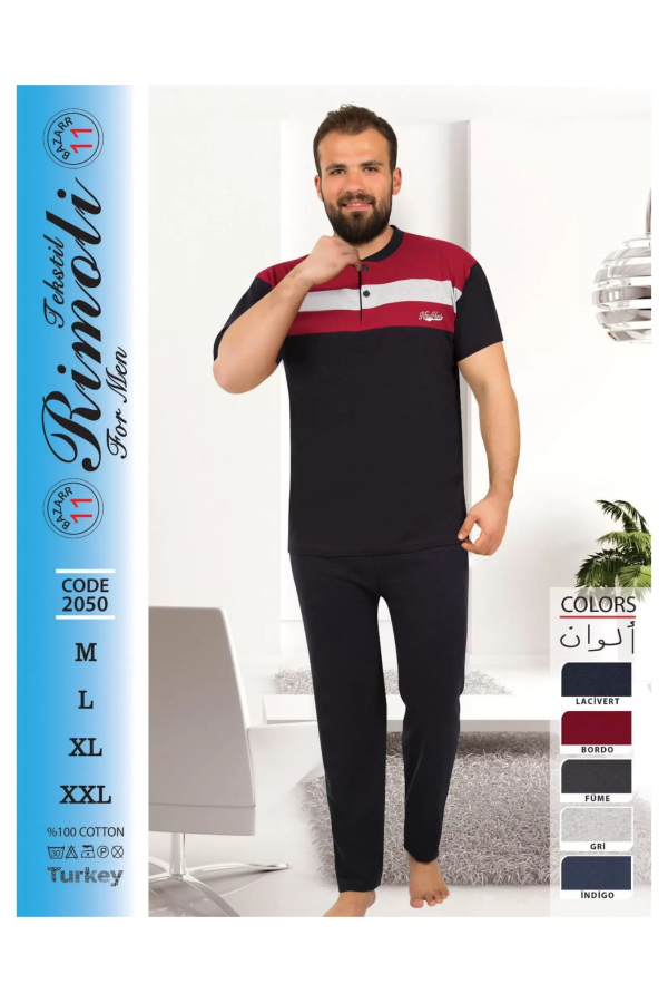 Toptan Yarım Kol Erkek Pijama Takımı SD225