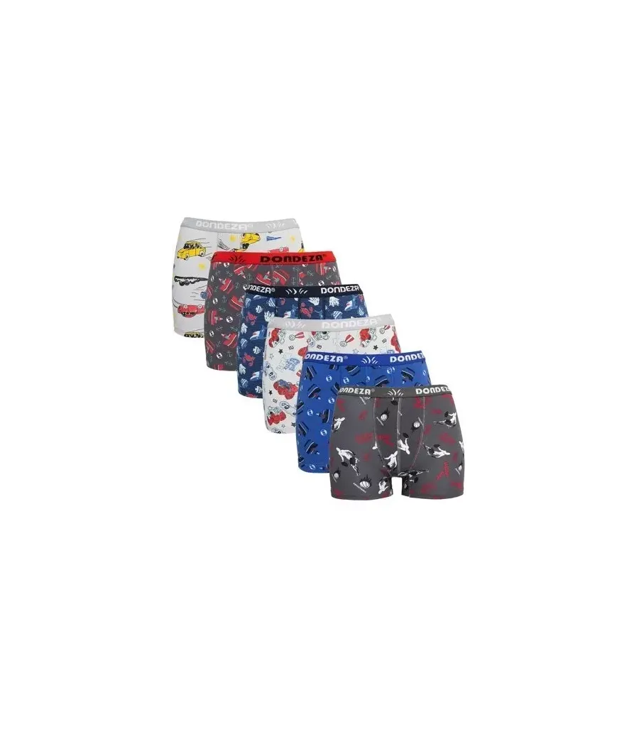 Toptan Dondeza 503 Desenli Erkek Çocuk Boxer Short 12'li