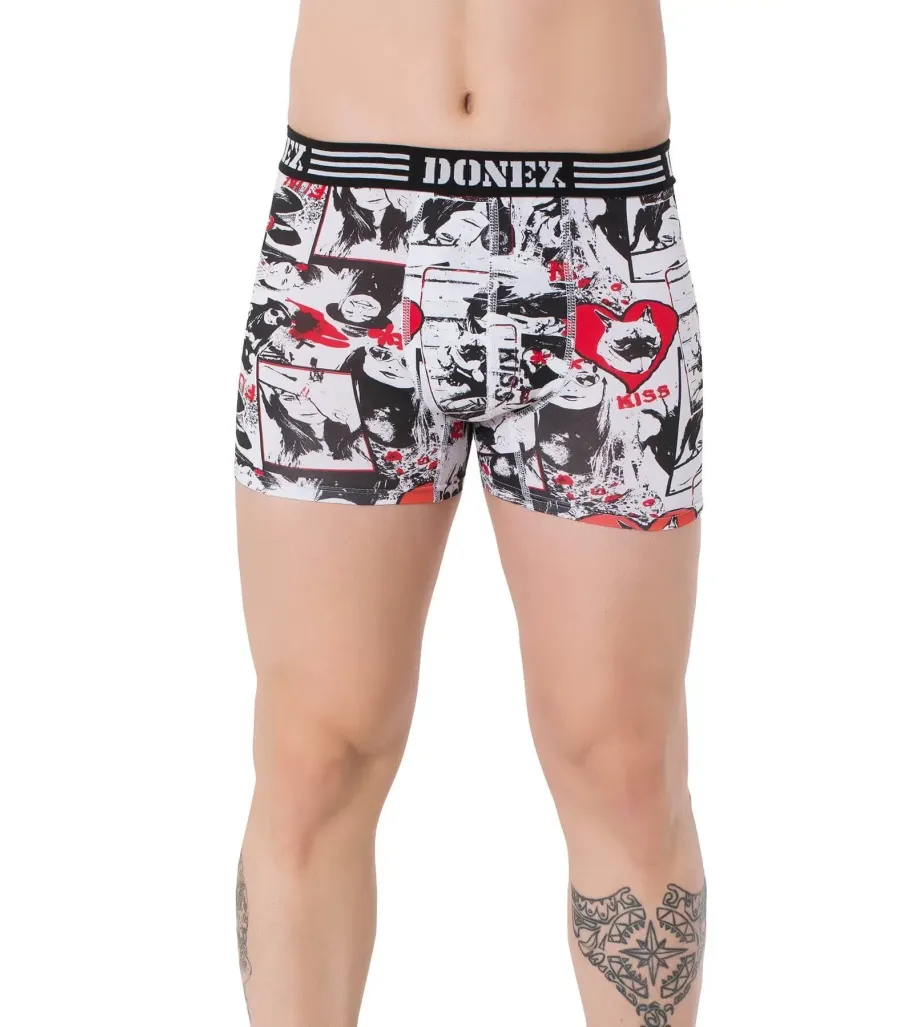 Toptan Özlem Donex Erkek Likralı Desenli Boxer