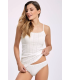 Toptan ilke Jakarlı ip Askılı Bikini Takım Ekru