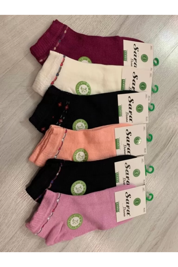 Toptan SARA DONNA Dikişsiz Kadın Bambu Patik