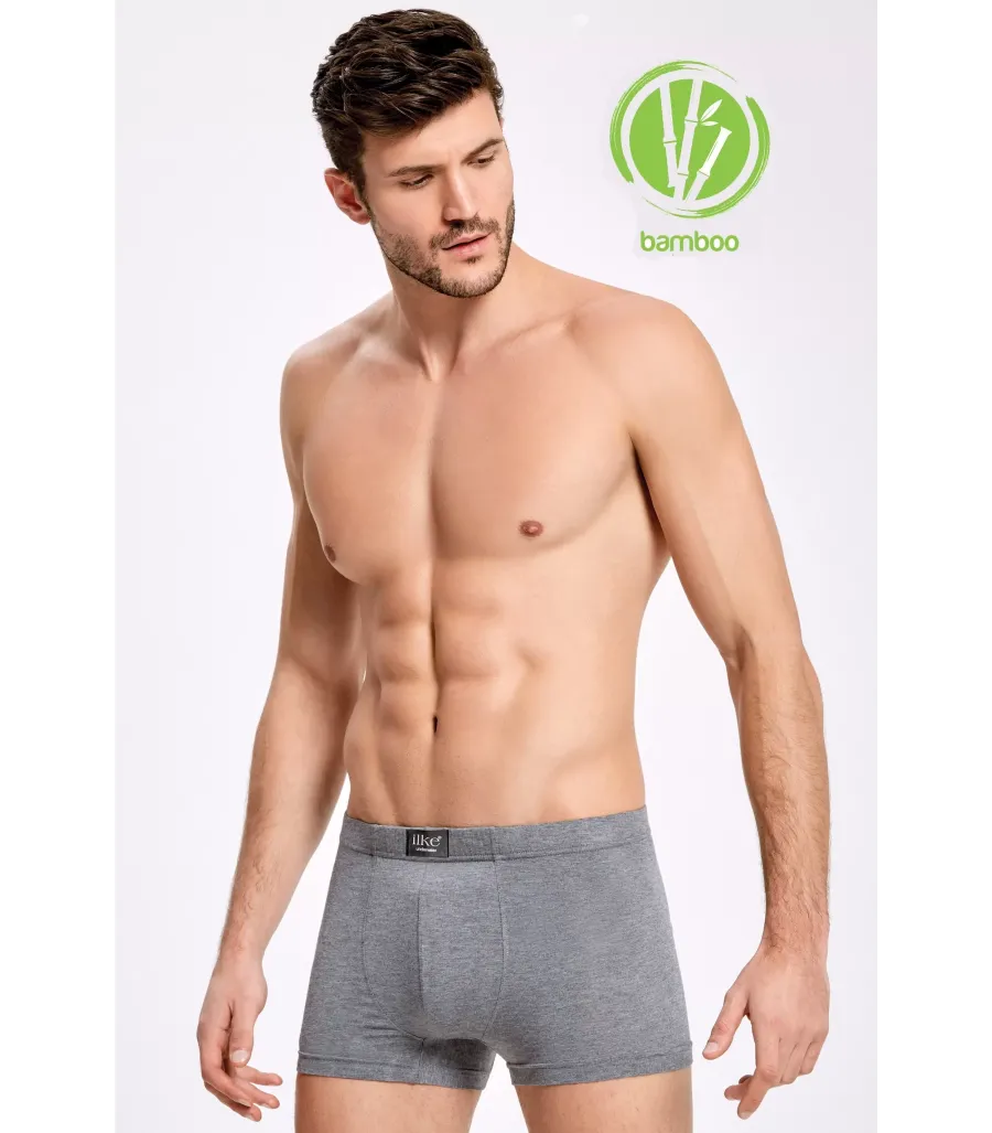 Toptan ilke Likralı Bambu Boxer Gri