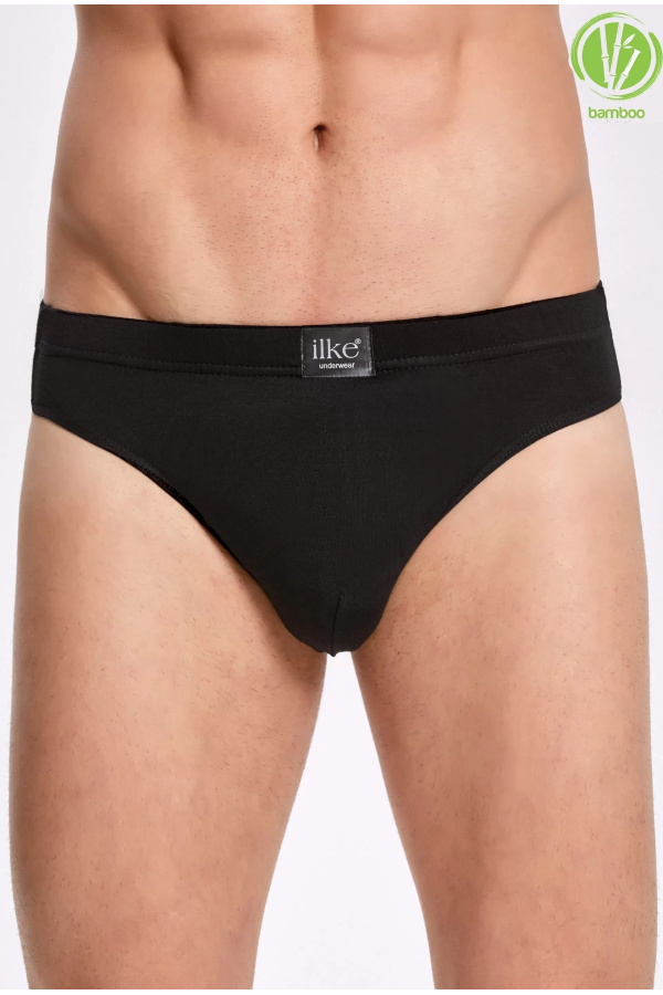Toptan ilke Likralı Bambu Slip Külot Siyah