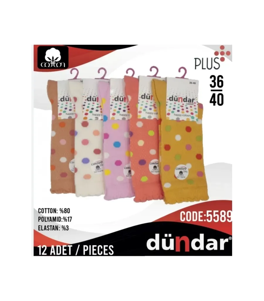 Toptan Dündar Bayan Comfort Soket Garson Çorap DNDR-5589A
