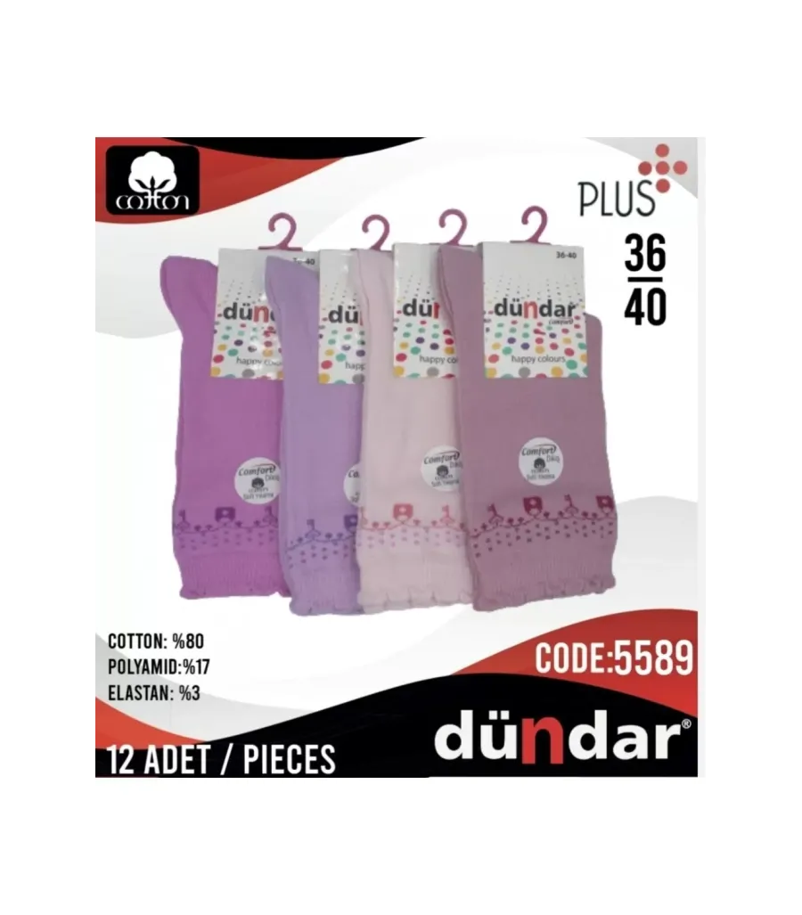 Toptan Dündar Bayan Comfort Soket Garson Çorap DNDR-5589A