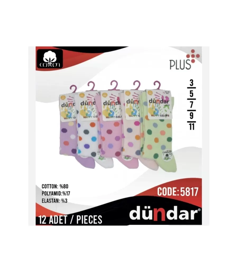 Dündar Comfort Kız Çocuk Soket Çorap