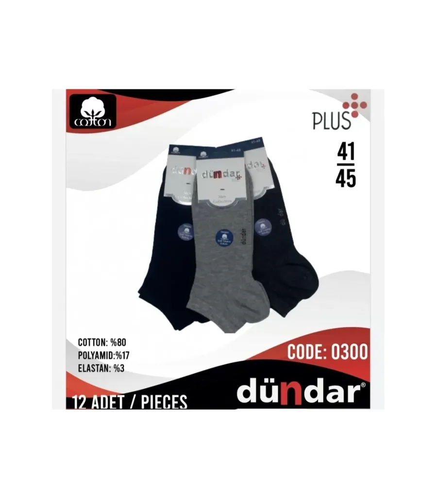Toptan Dündar Erkek Penye Patik Çorap