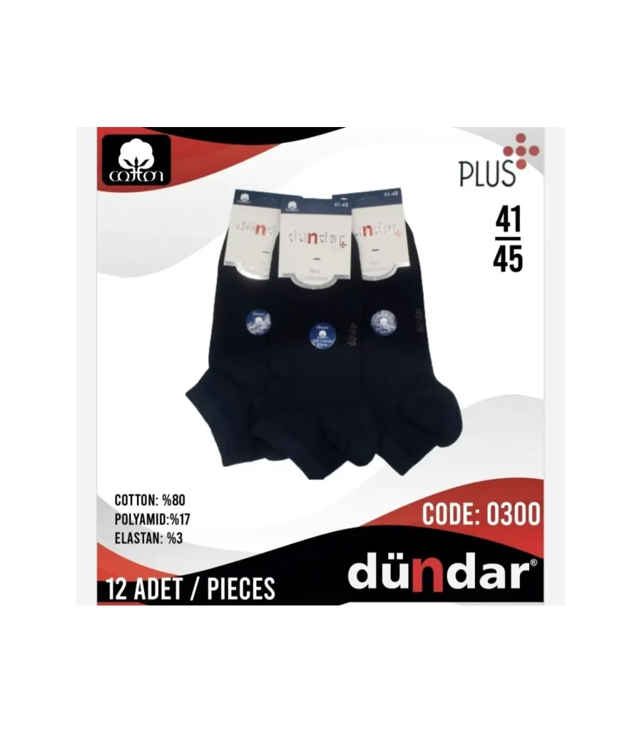 Toptan Dündar Erkek Penye Patik Çorap