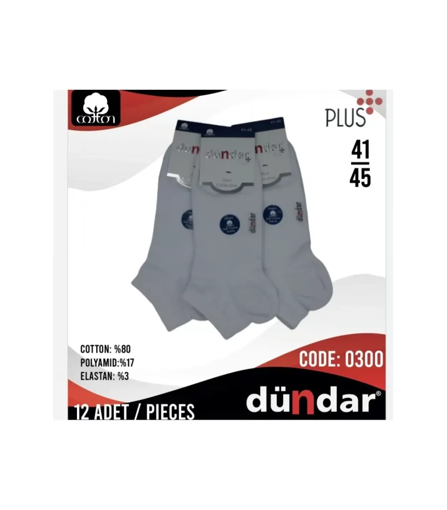 Toptan Dündar Erkek Penye Patik Çorap