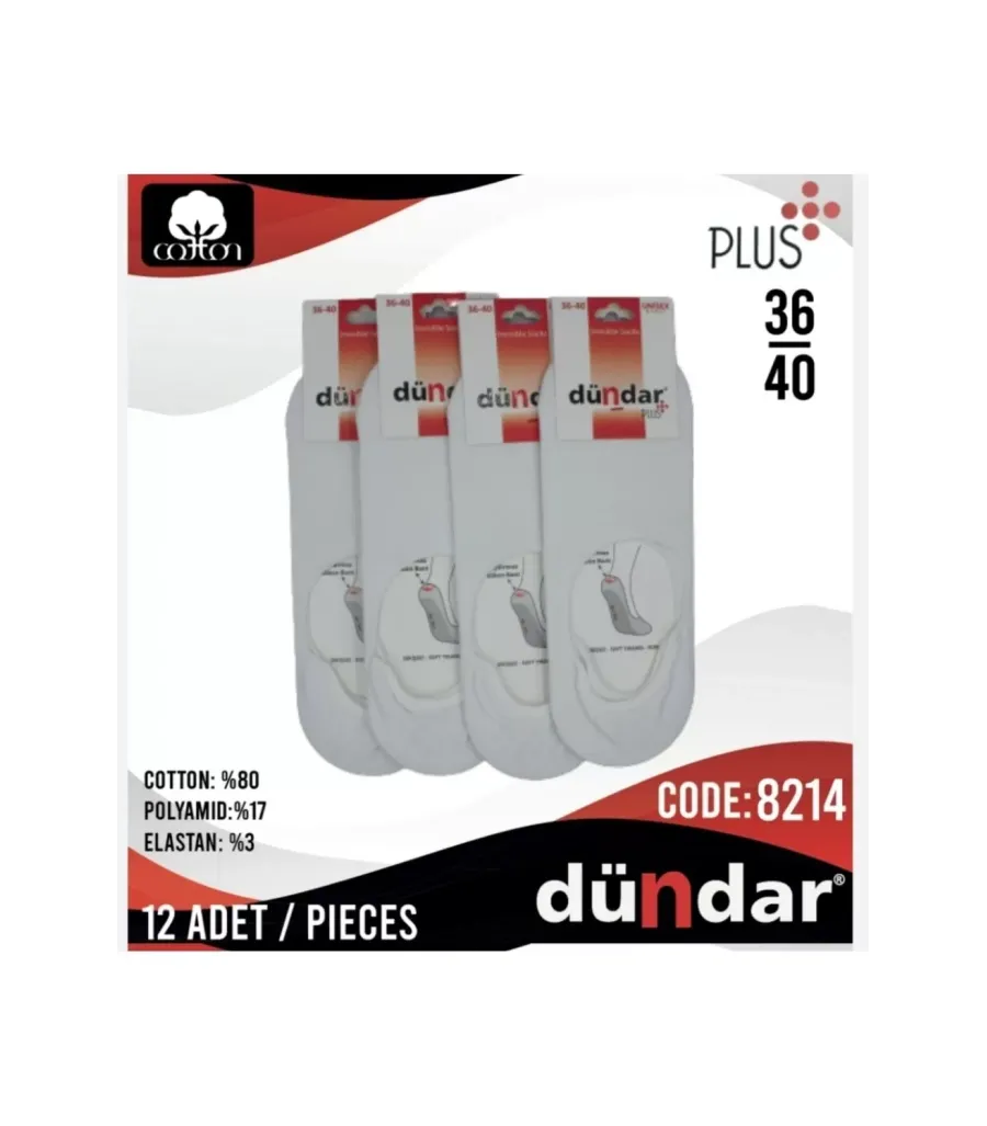 Toptan Dündar Plus Bayan Penye Babet Çorap