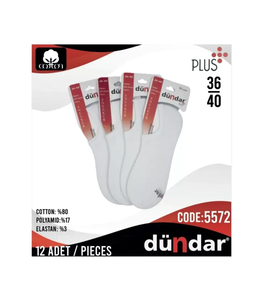 Toptan Dündar Plus Bayan Sniker Çorap