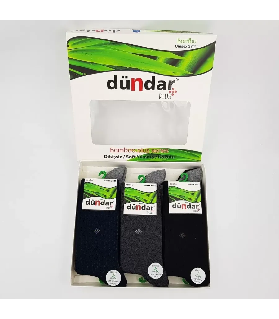 Dündar Plus Dikişsiz Erkek Bambu Lycra Çorap