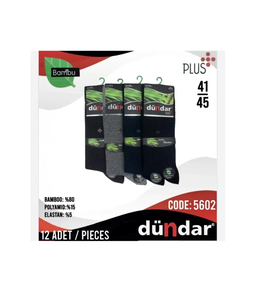 Dündar Plus Dikişsiz Erkek Bambu Lycra Çorap