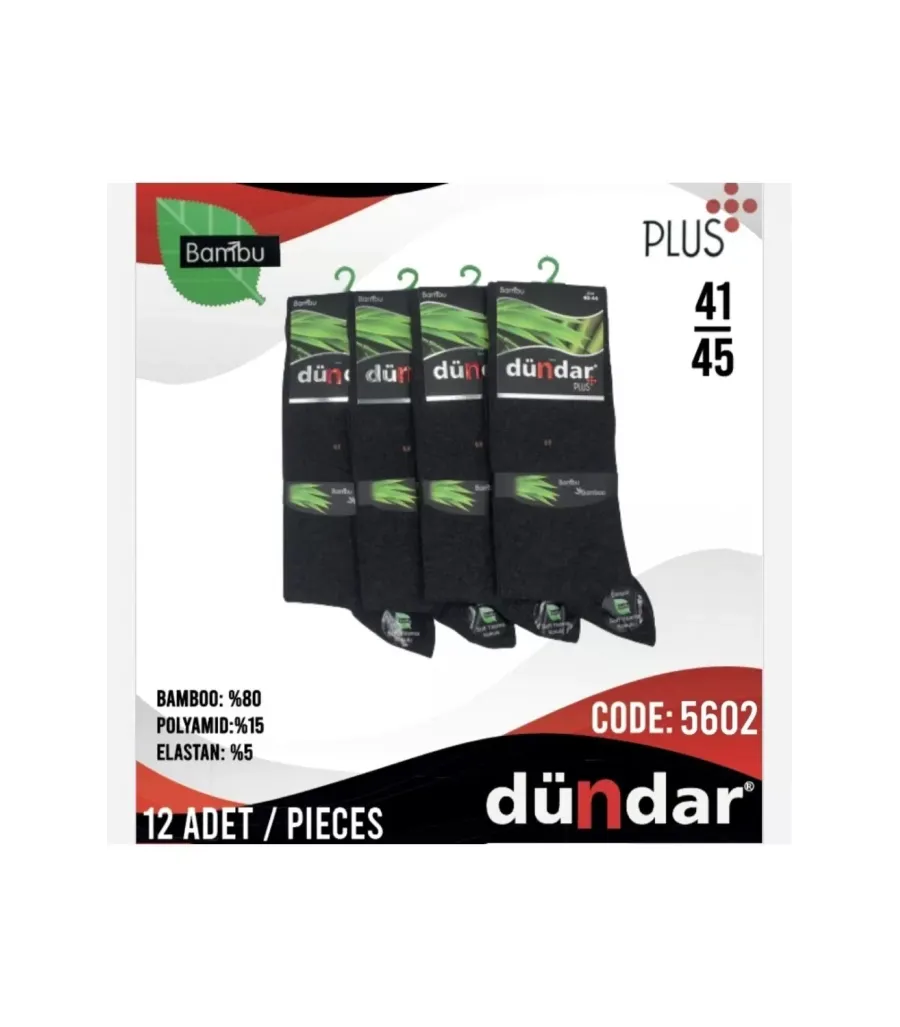 Dündar Plus Dikişsiz Erkek Bambu Lycra Çorap