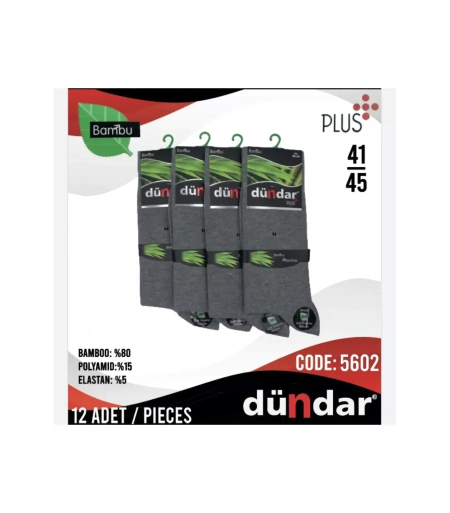 Dündar Plus Dikişsiz Erkek Bambu Lycra Çorap