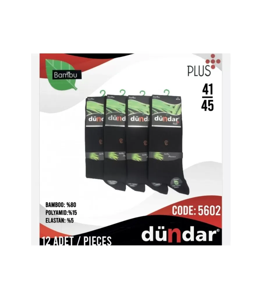 Dündar Plus Dikişsiz Erkek Bambu Lycra Çorap