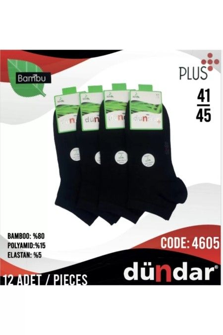 Toptan Dündar Plus Dikişsiz Erkek Bambu Patik Çorap