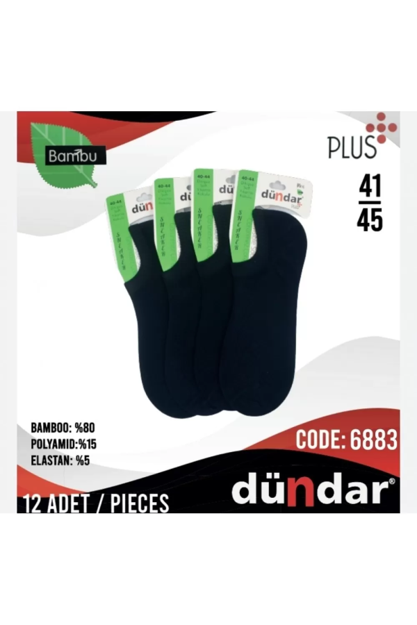 Toptan Dündar Plus Erkek Bambu Sneaker Çorap