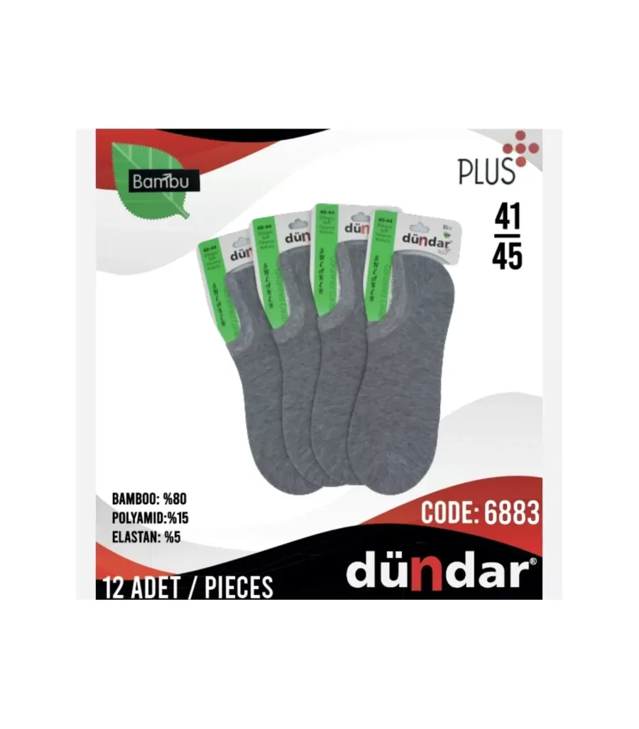 Toptan Dündar Plus Erkek Bambu Sneaker Çorap