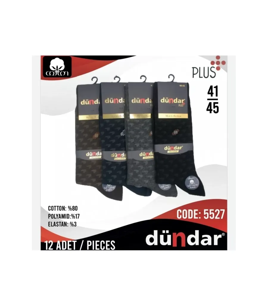Toptan Dündar Plus Dikişsiz Erkek Lycra Çorap